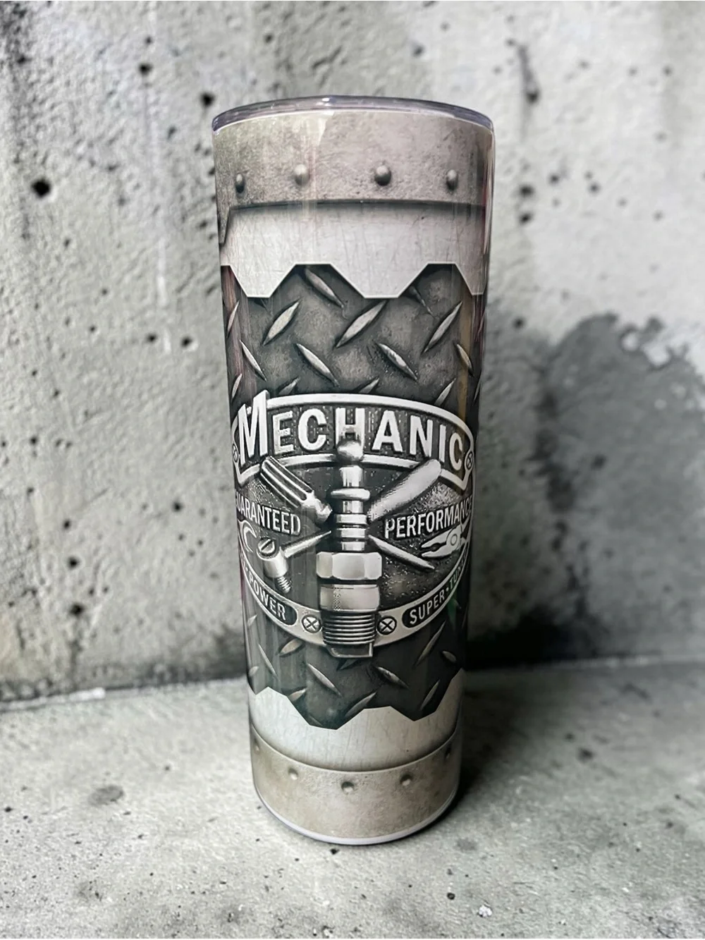 Mechanic Guaranteed Performance Skinny 20oz Tumbler NEW